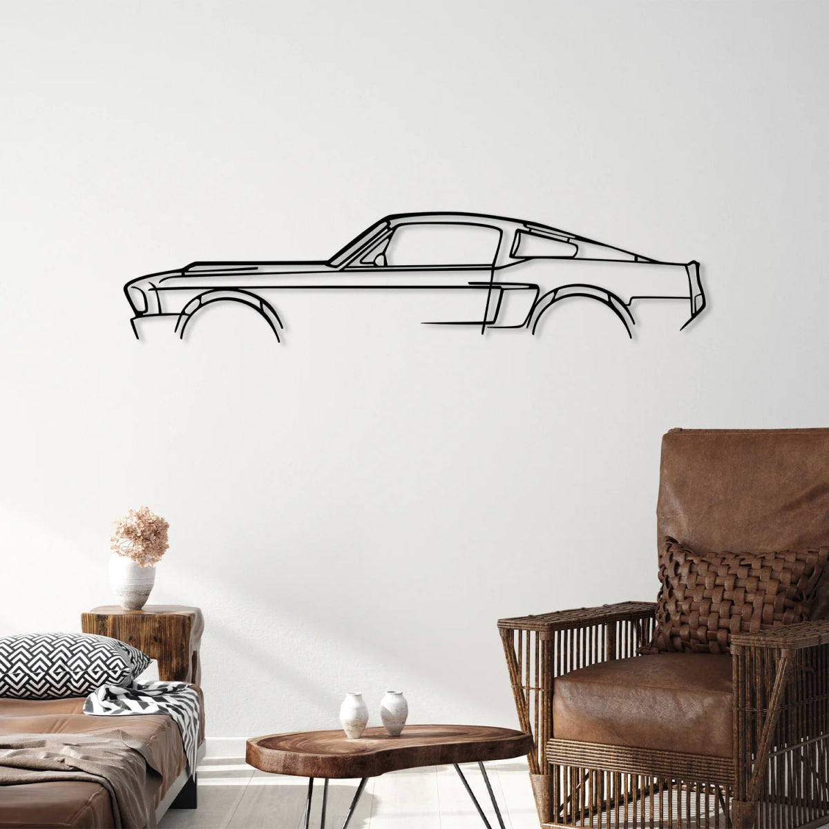 Mustang Car Silhouette Metal Wall Art - Image 3