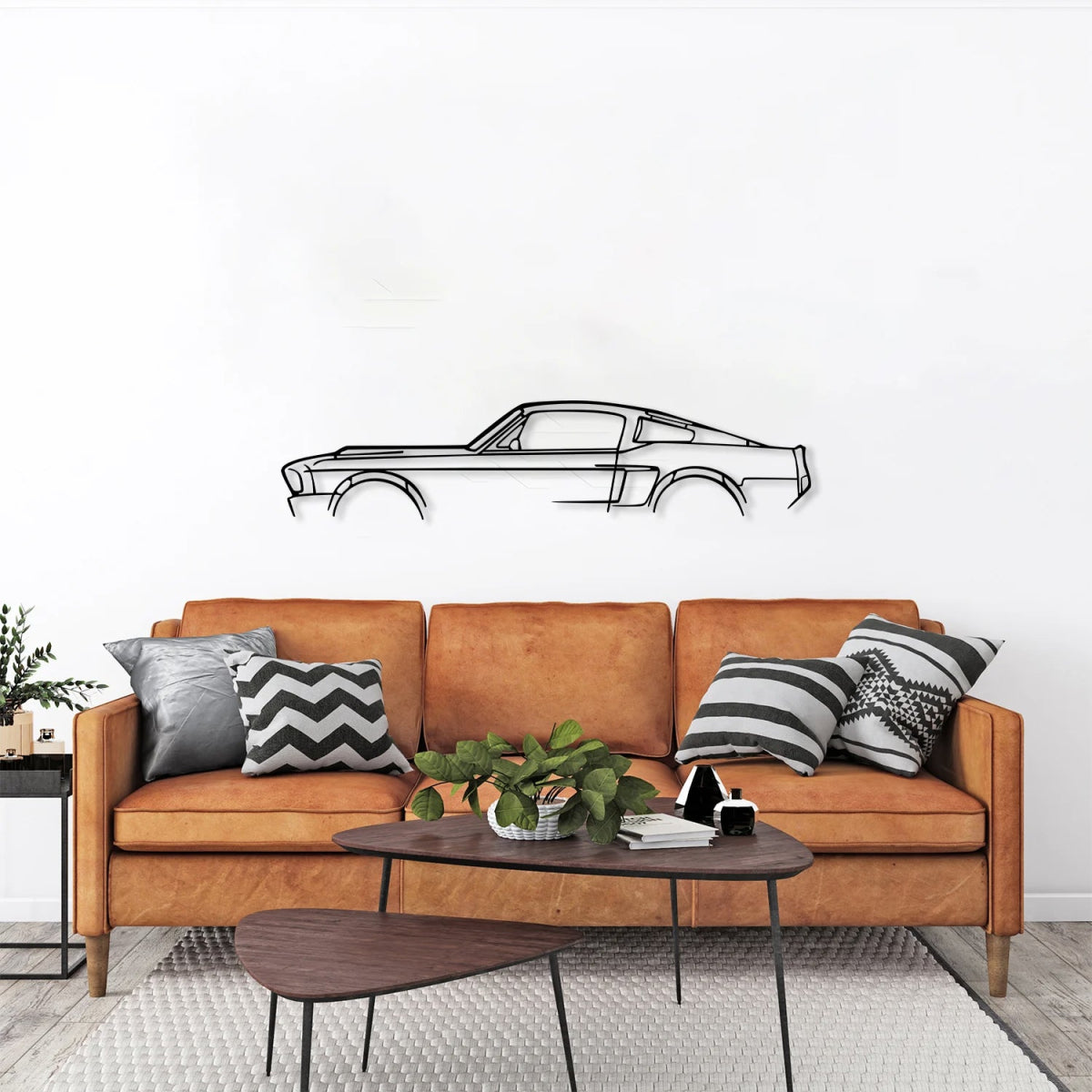 Mustang Car Silhouette Metal Wall Art - Image 5
