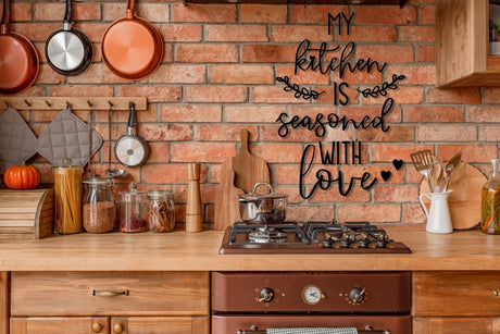 My Kitchen Is Seasoned With Love Metal Wall Sign - Image 3