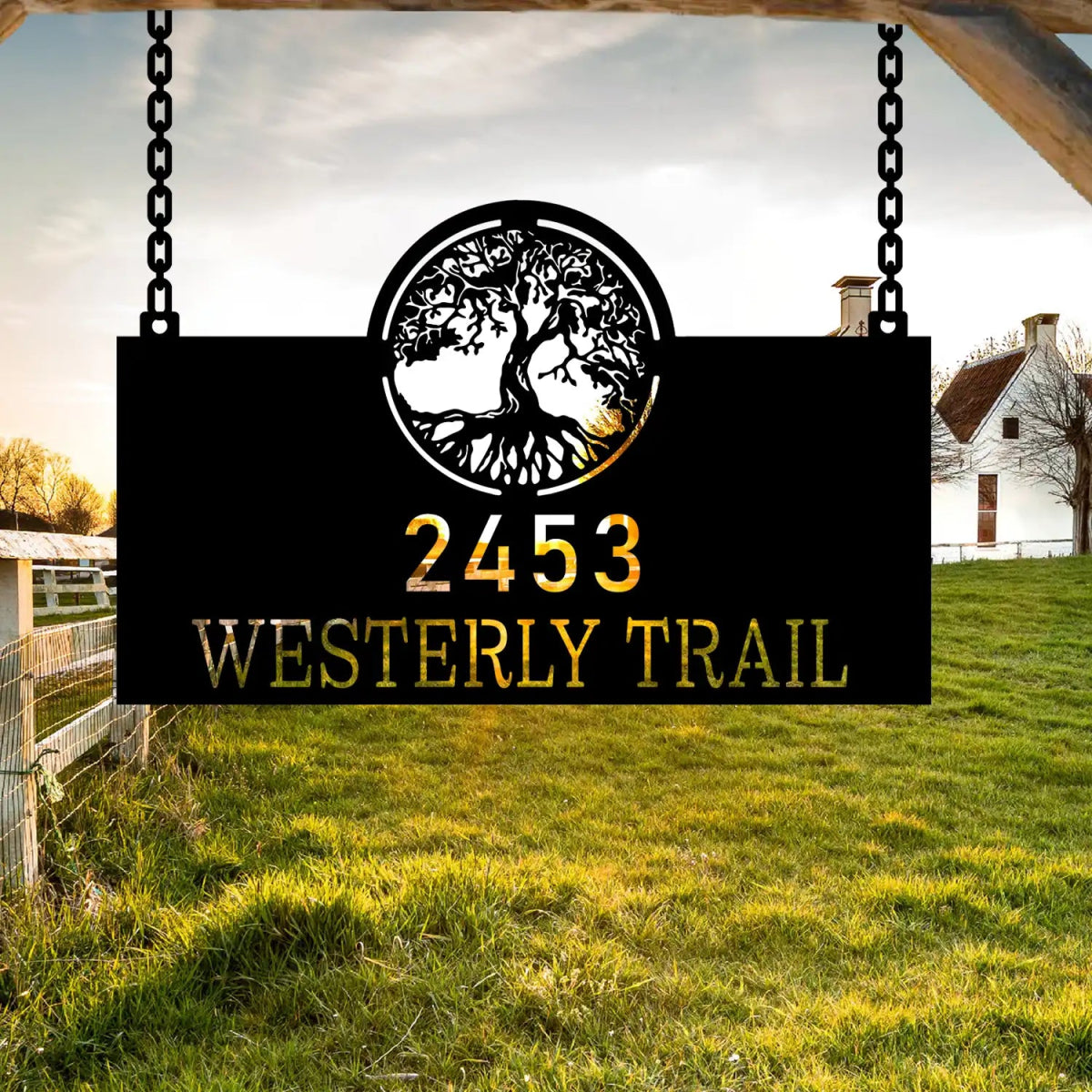 Personalized Address Ranch Sign - Image 6