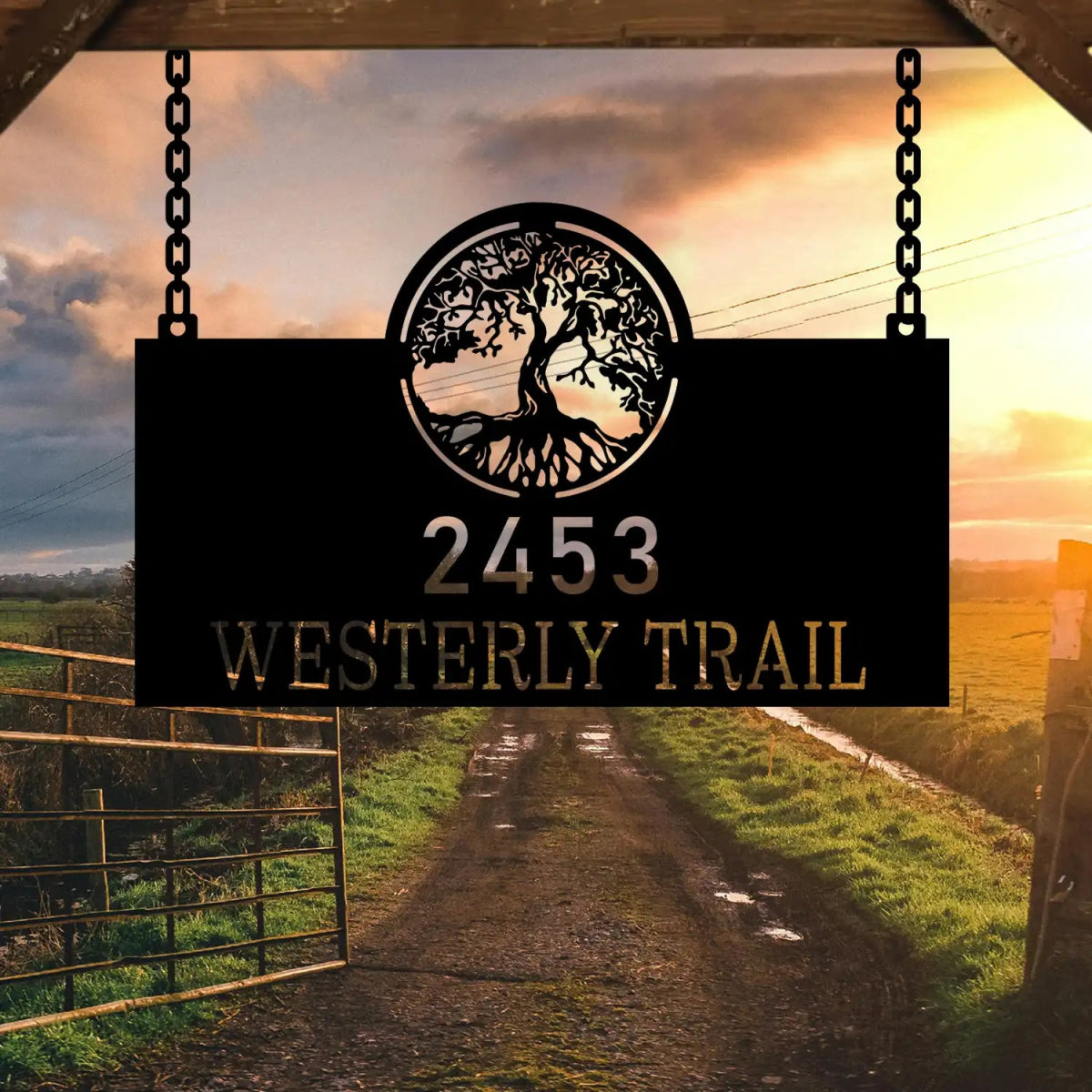 Personalized Address Ranch Sign - Image 4