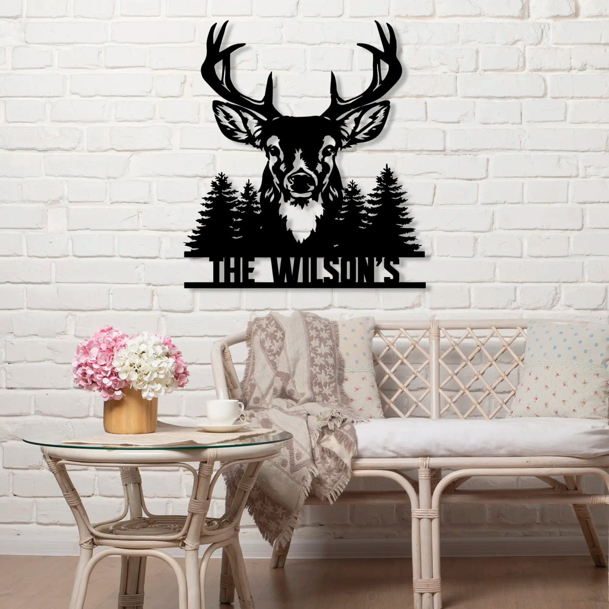 Personalized Deer Custom Metal Garden Sign Decor - Image 2