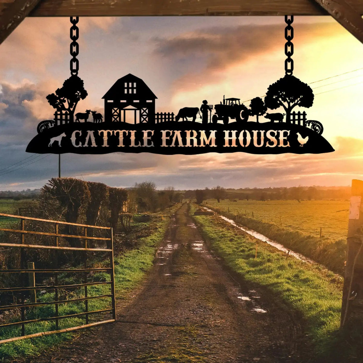 Personalized Farm House Metal Sign - Image 3