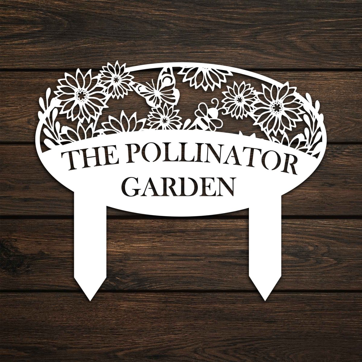 Personalized Garden Sign (Name, Flowers, Butterfly, and Bee) - Image 9