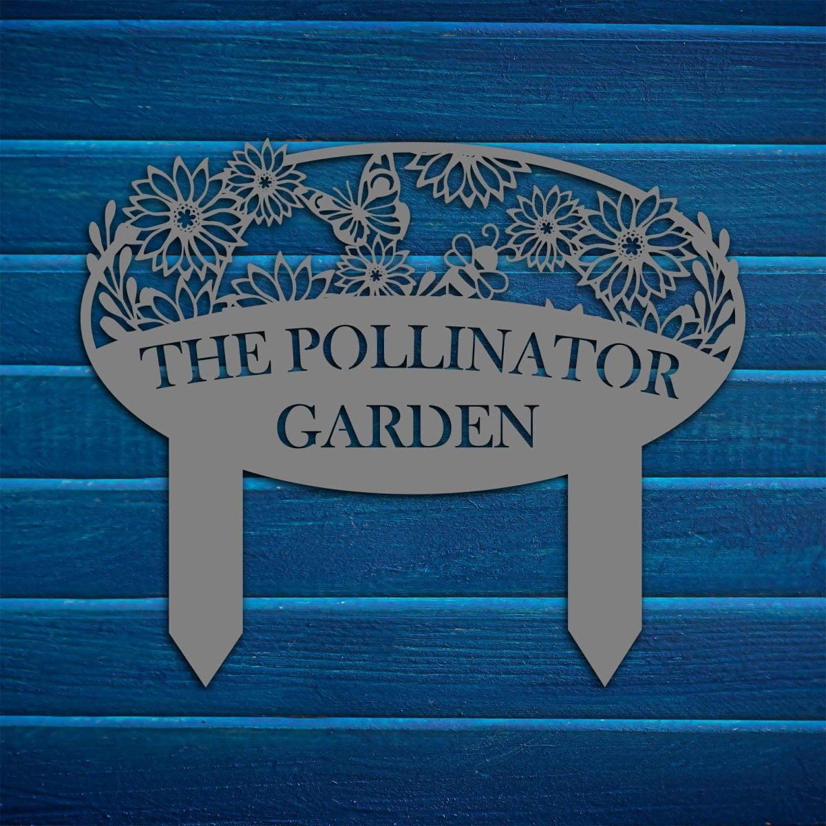 Personalized Garden Sign (Name, Flowers, Butterfly, and Bee) - Image 7