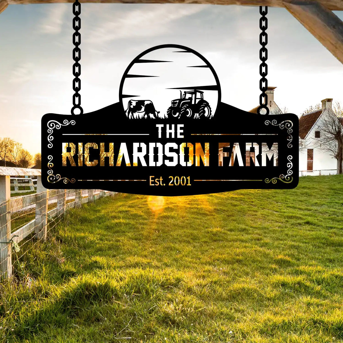 Personalized Metal Farm Sign for The Richardson Farm - Image 6