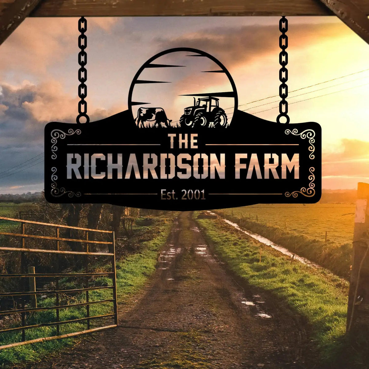 Personalized Metal Farm Sign for The Richardson Farm - Image 5