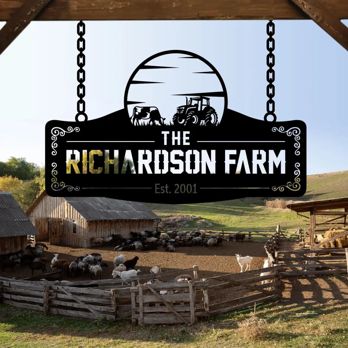 Personalized Metal Farm Sign for The Richardson Farm - Image 4