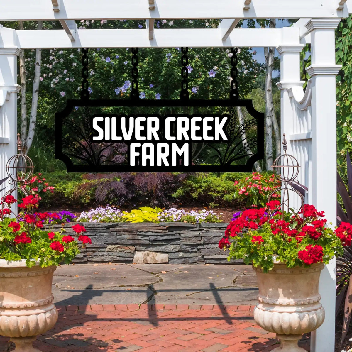 Personalized Metal Farm Sign with Wheat Stalks - Image 4
