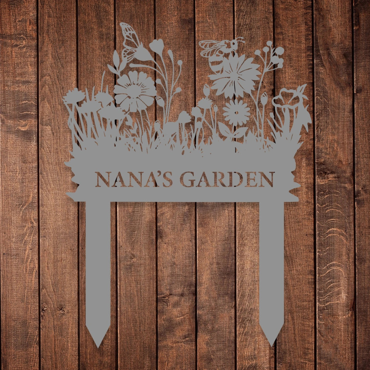 Personalized Metal Garden Stake Sign - Decorative Outdoor Floral Nameplate - Image 9