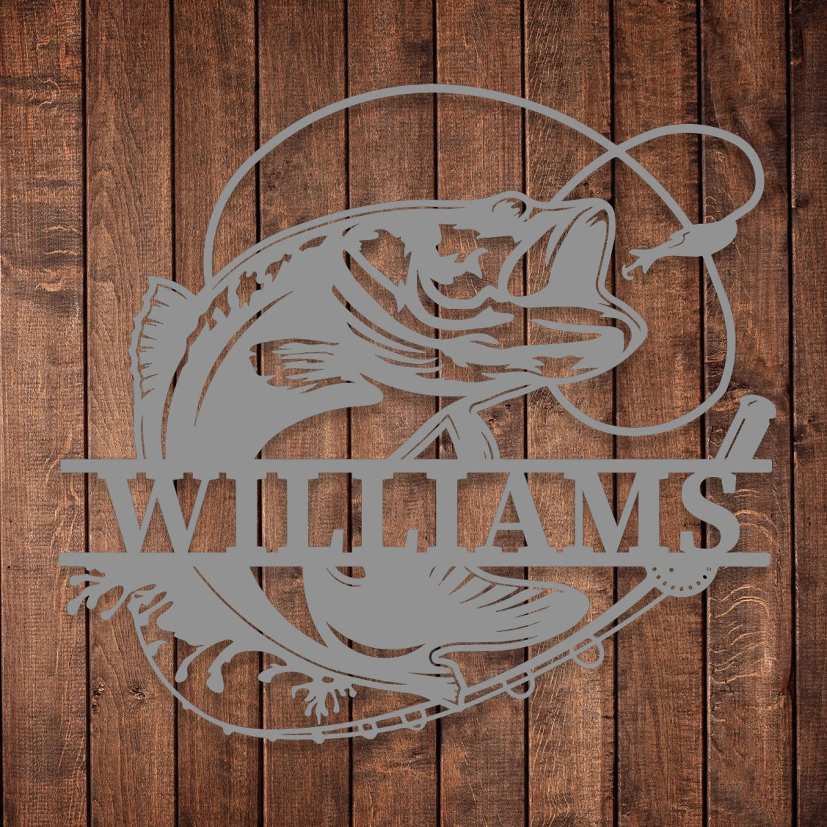 Personalized Metal Wall Art Decor - Fishing Theme Outdoor Garden Sign with Custom Name - Image 6