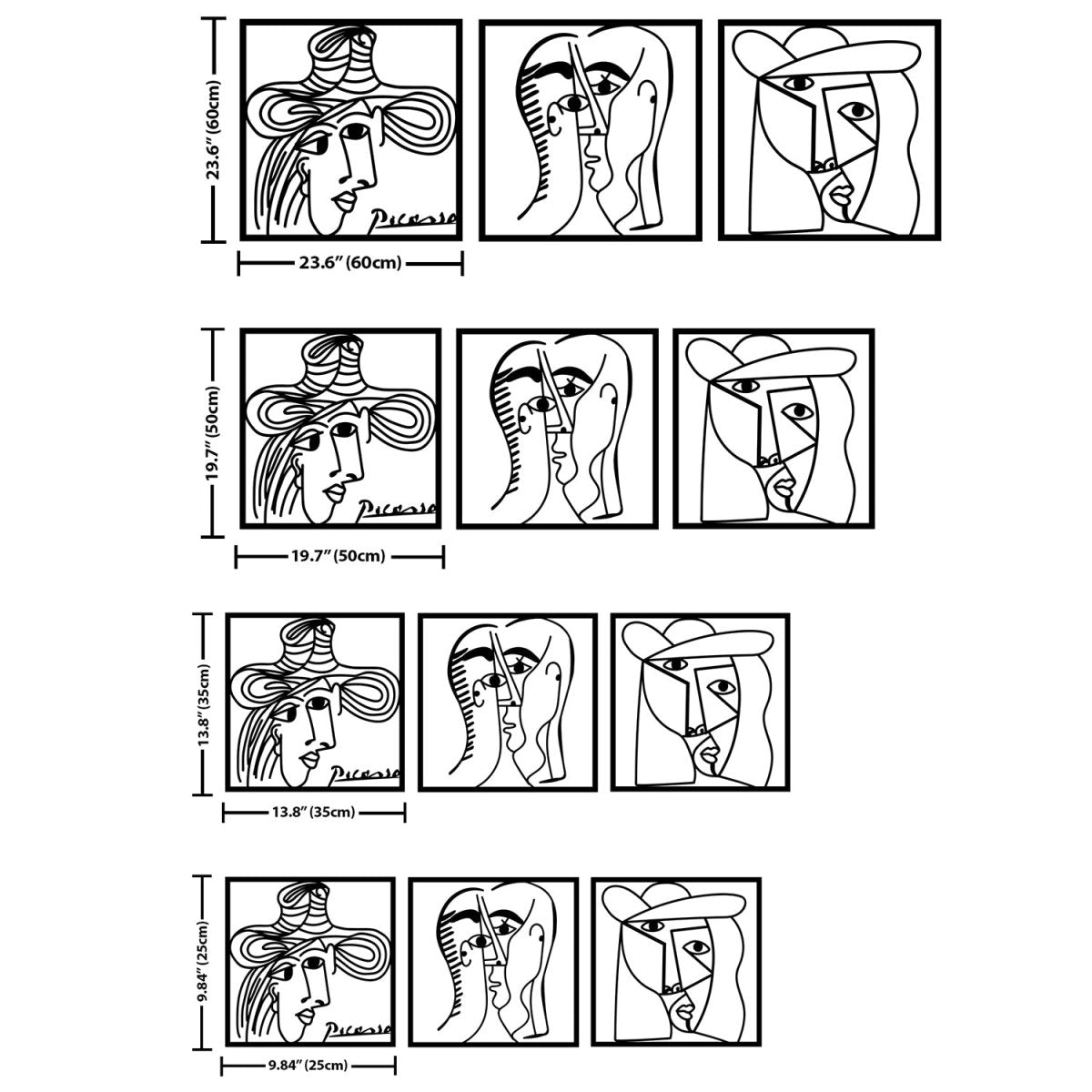 Picasso Metal Wall Art (Set of 3) - Image 10