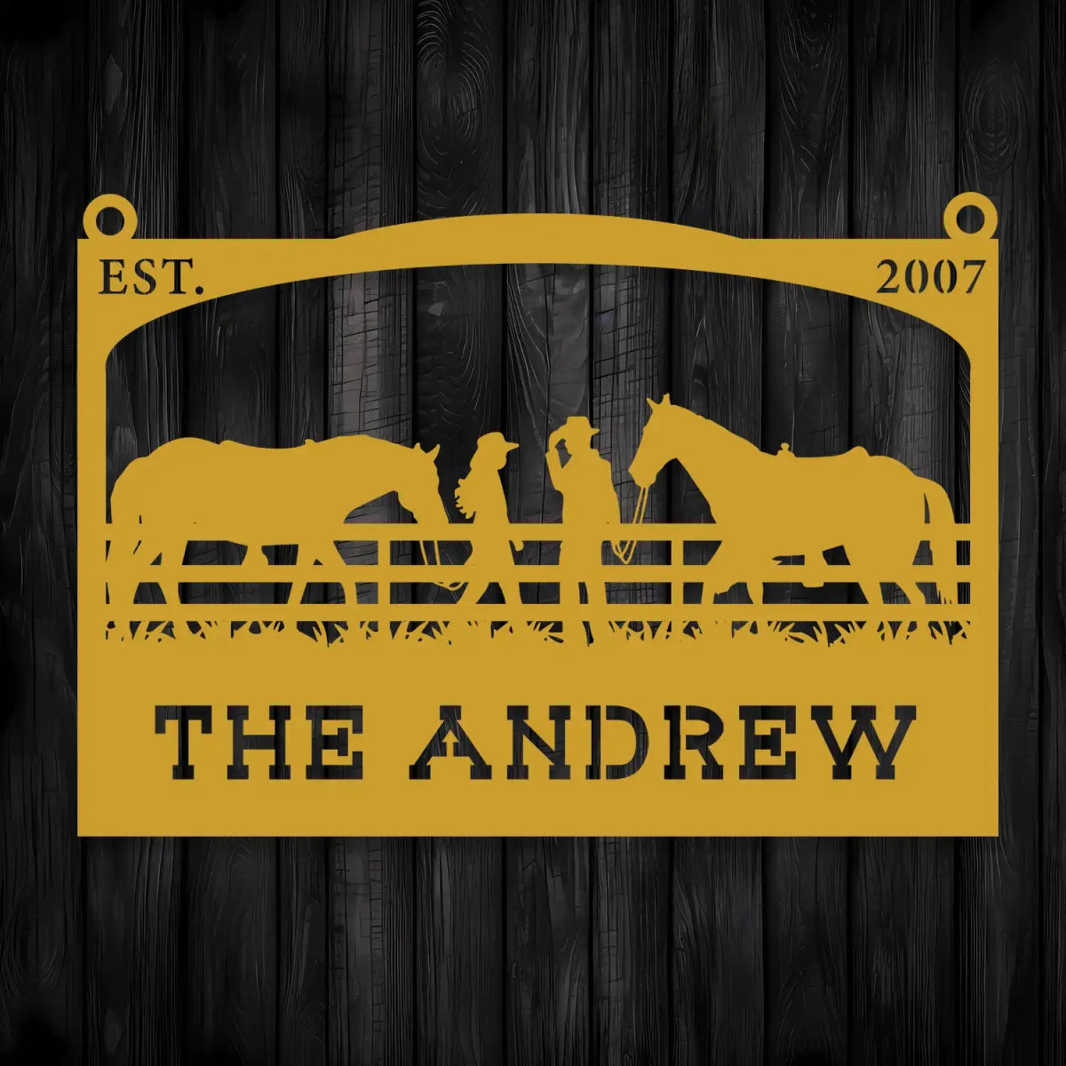 Rustic Outdoor Metal Sign for Cowboys and Horses - Image 7
