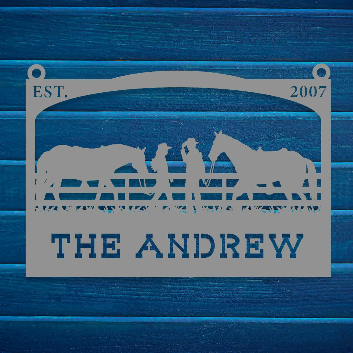 Rustic Outdoor Metal Sign for Cowboys and Horses - Image 8