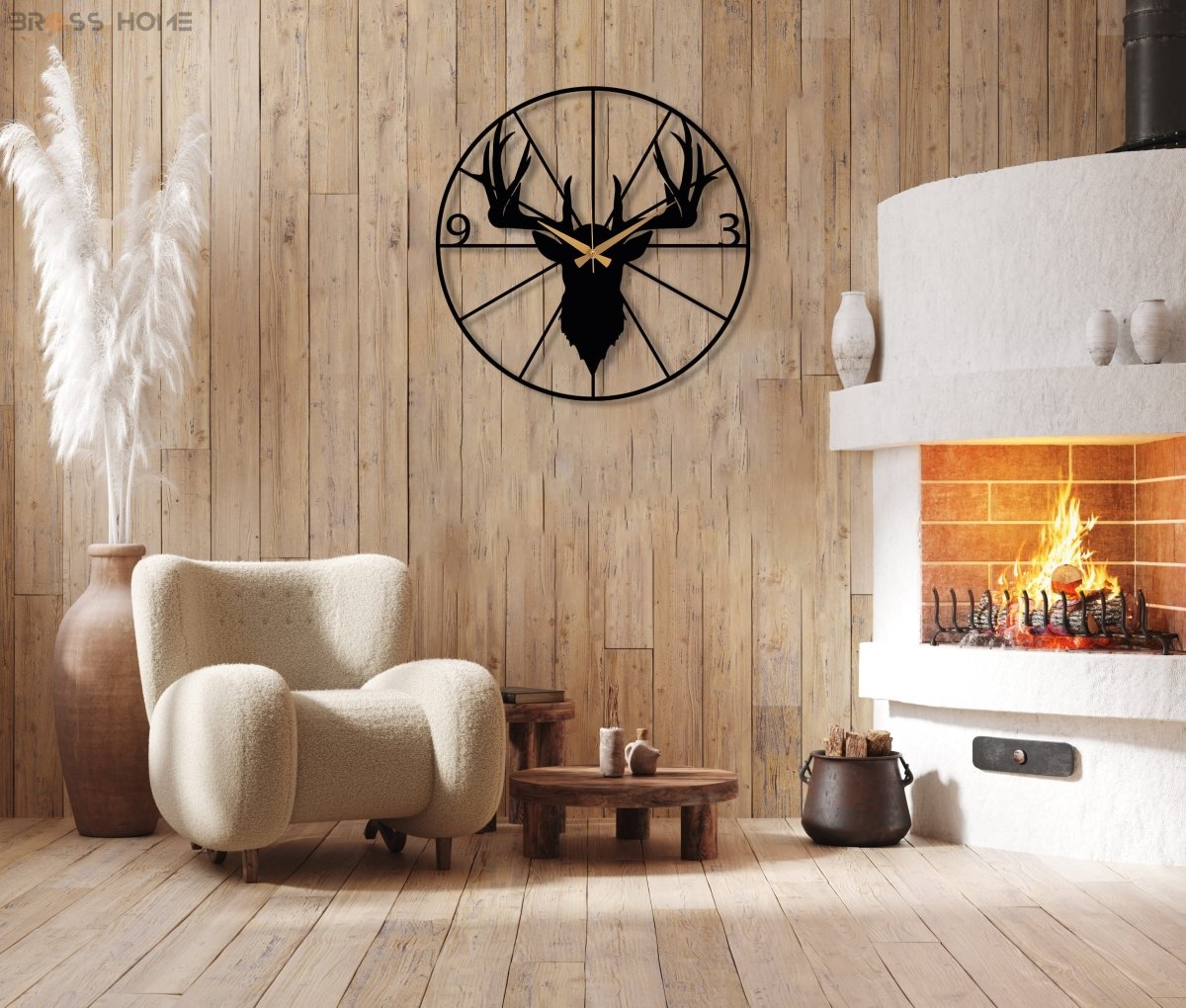 Stag Head Wall Clock - Image 5