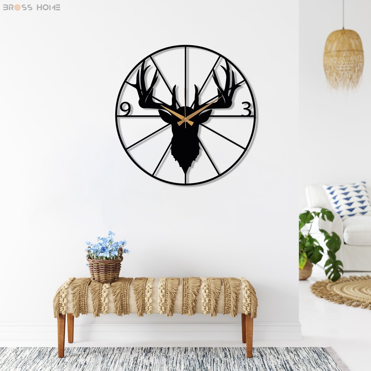 Stag Head Wall Clock - Image 2
