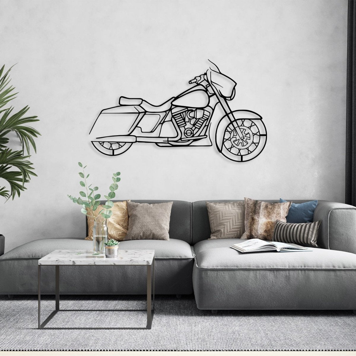 Street Glide - Motorcycle Metal Silhouette Wall Art - Image 2