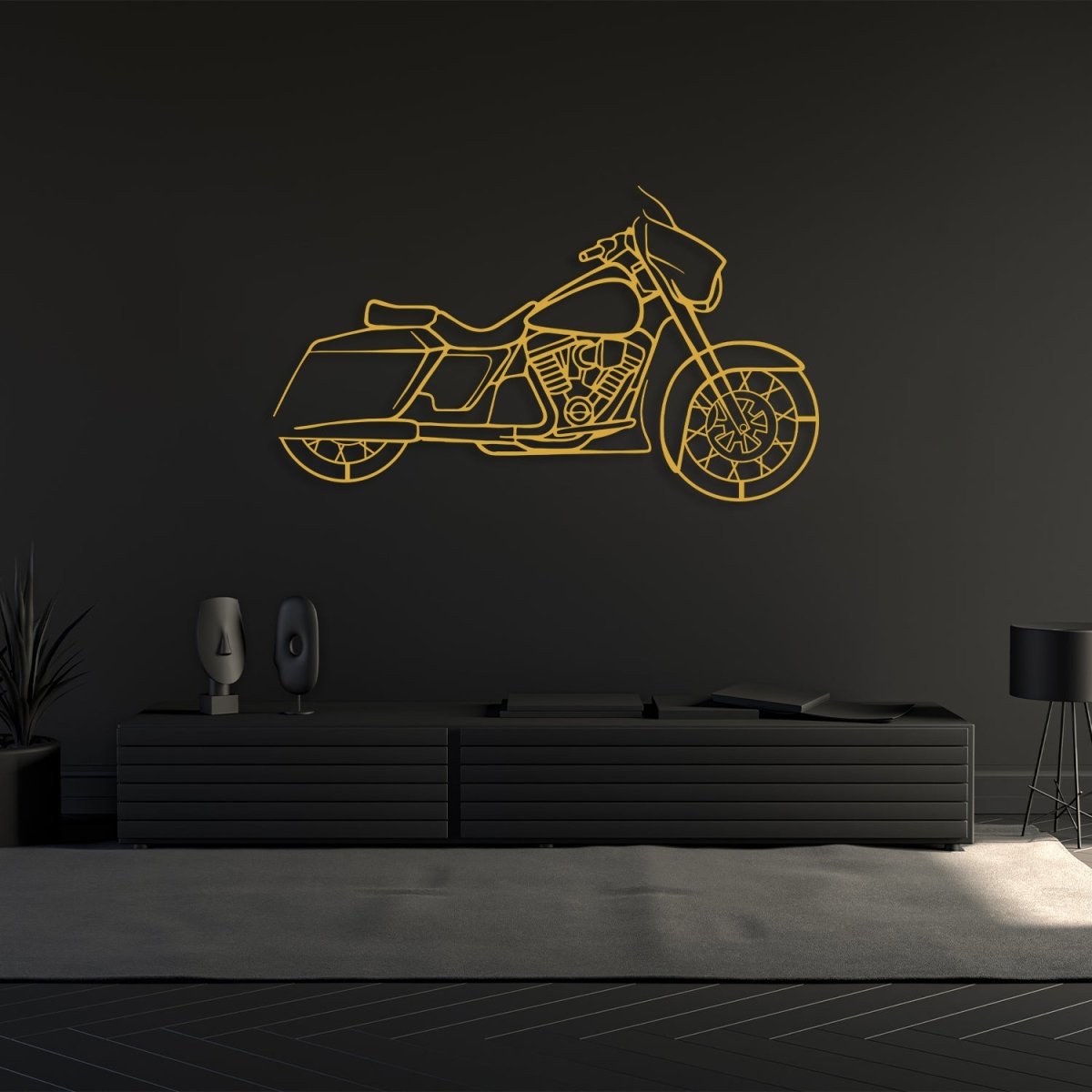 Street Glide - Motorcycle Metal Silhouette Wall Art - Image 4