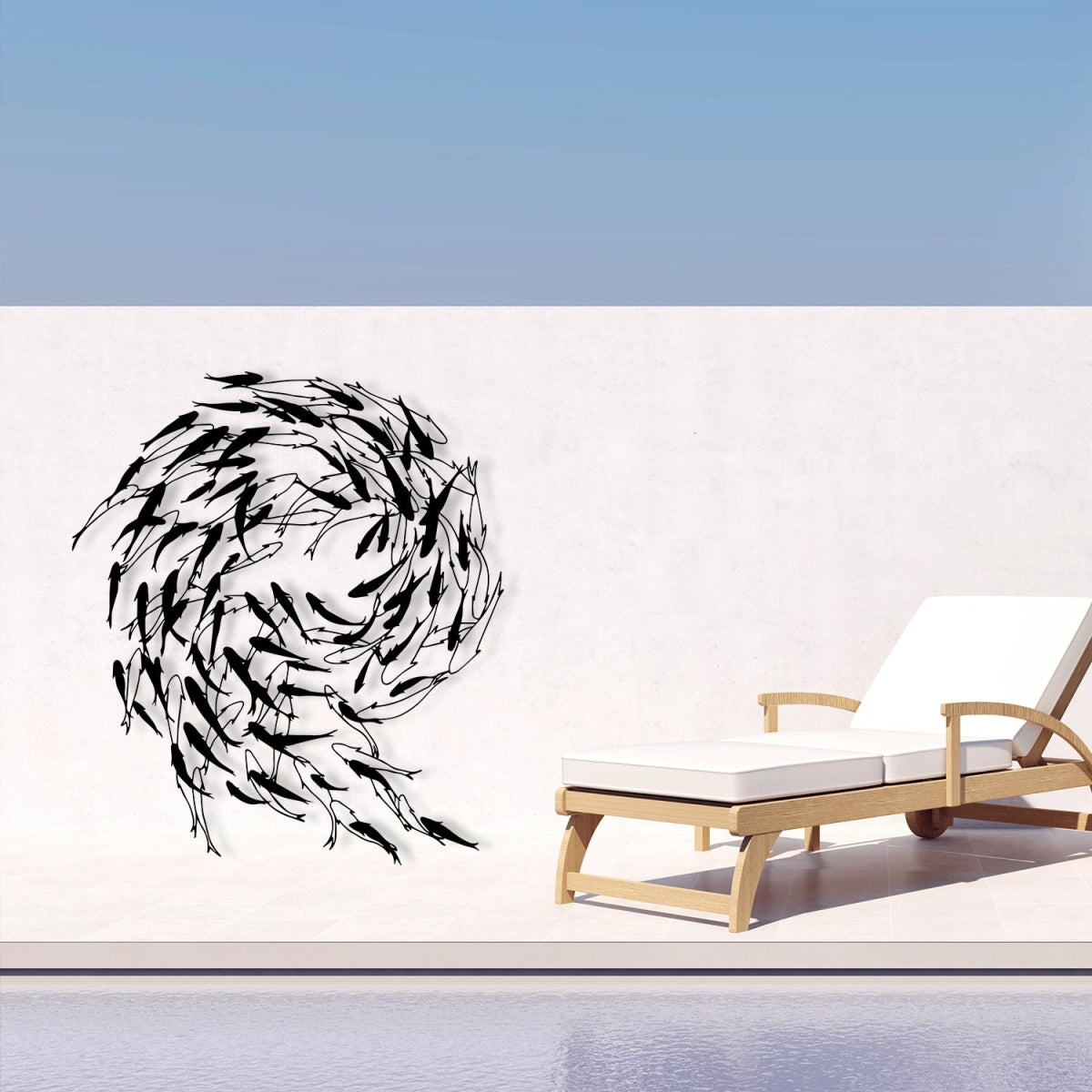 Swirling Fish Metal Wall Art - Image 4