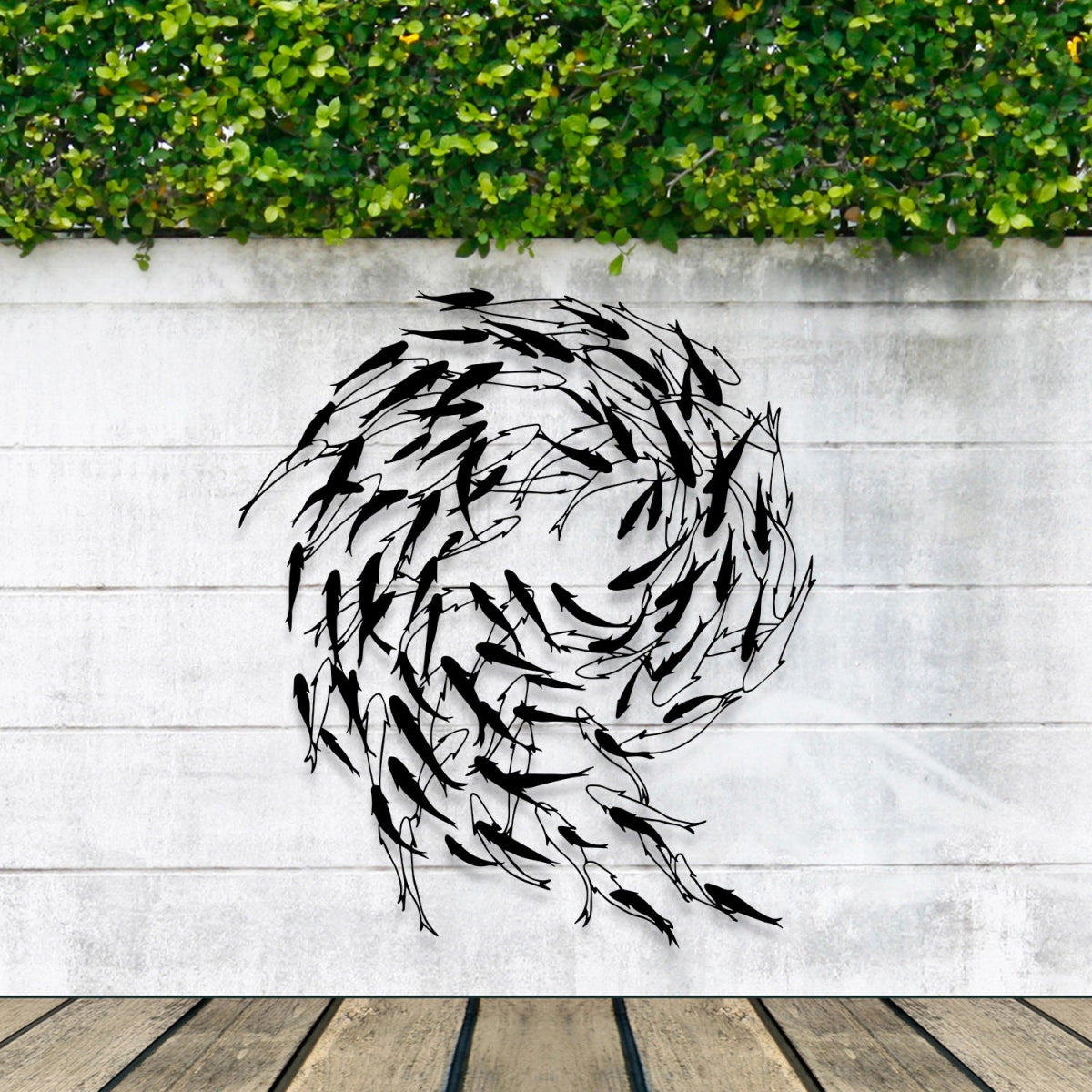 Swirling Fish Metal Wall Art - Image 5