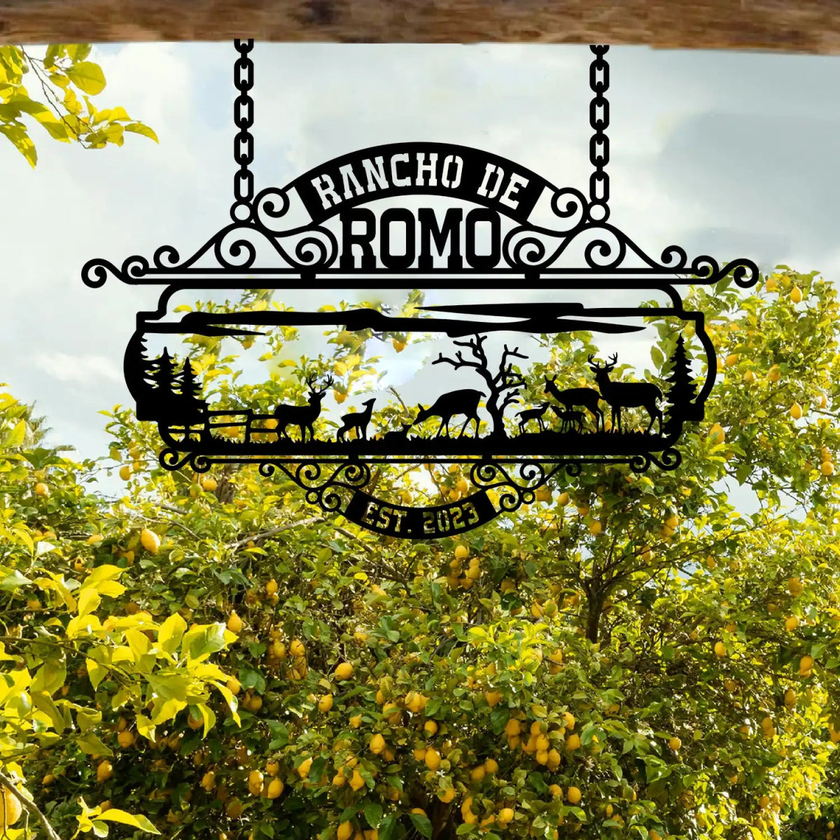 The Rancho de Romo Custom Metal Sign - Image 2