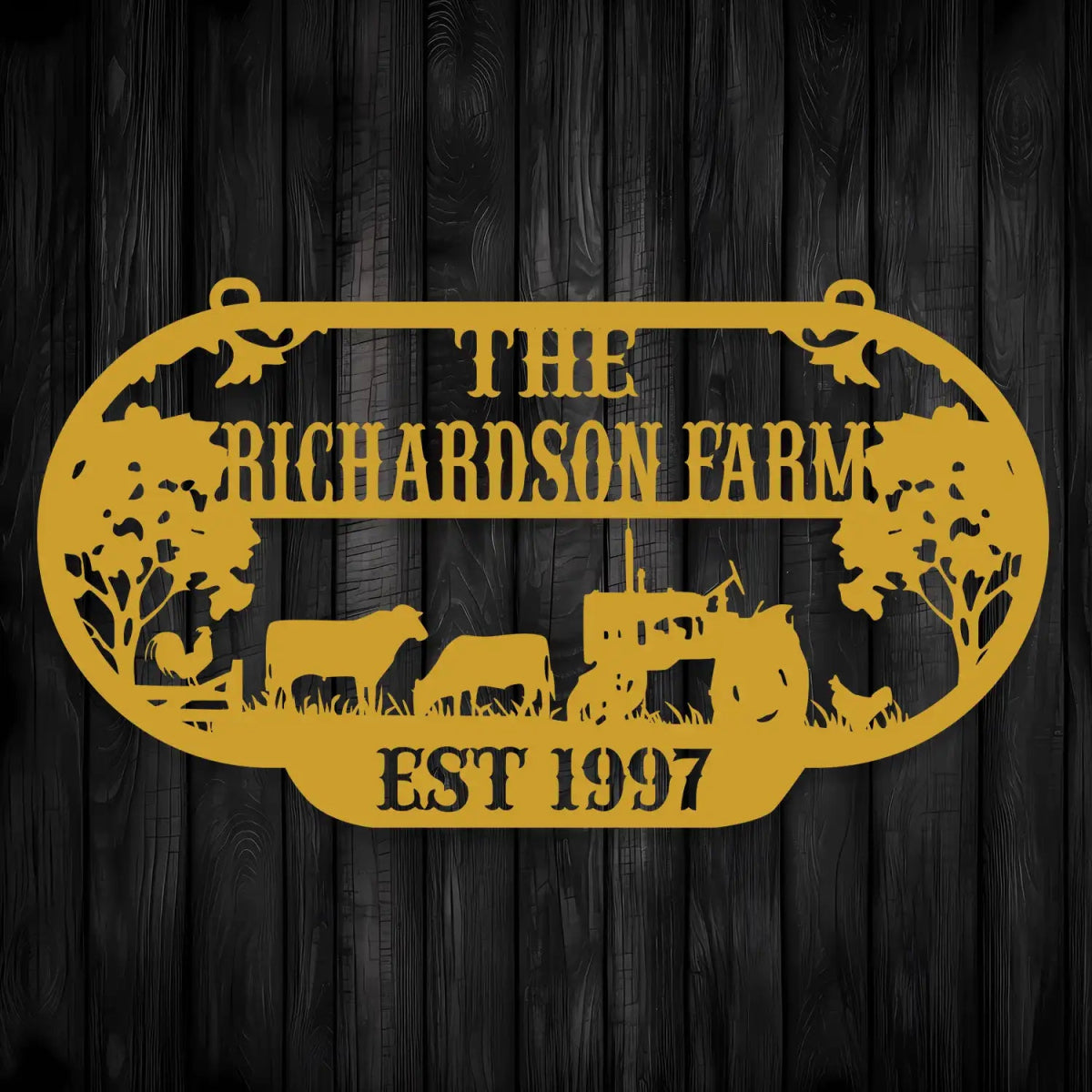 The Richardson Farm Custom Metal Sign - EST 1997 with Farm Animals - Image 7