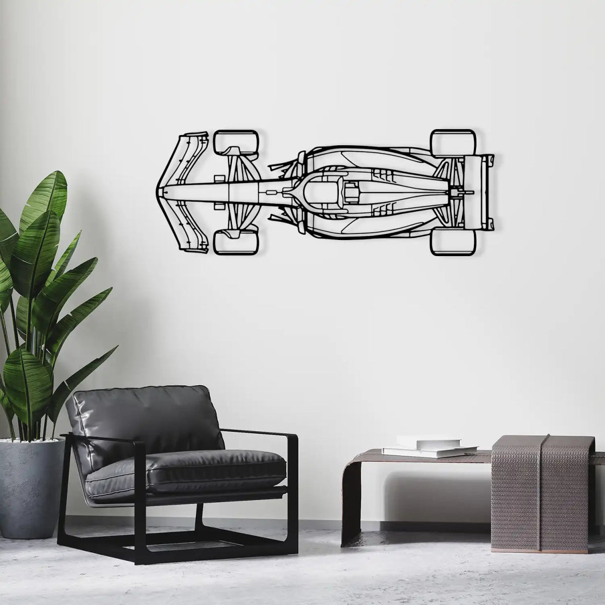 Top View Formula 1 Car Metal Wall Art - Image 2