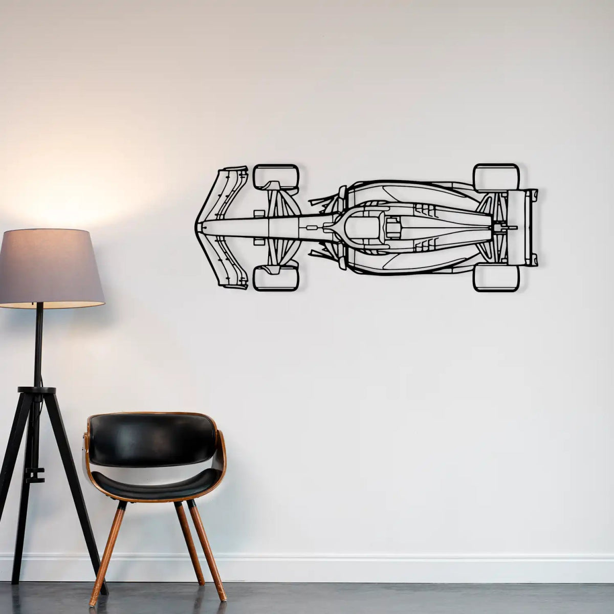 Top View Formula 1 Car Metal Wall Art - Image 4