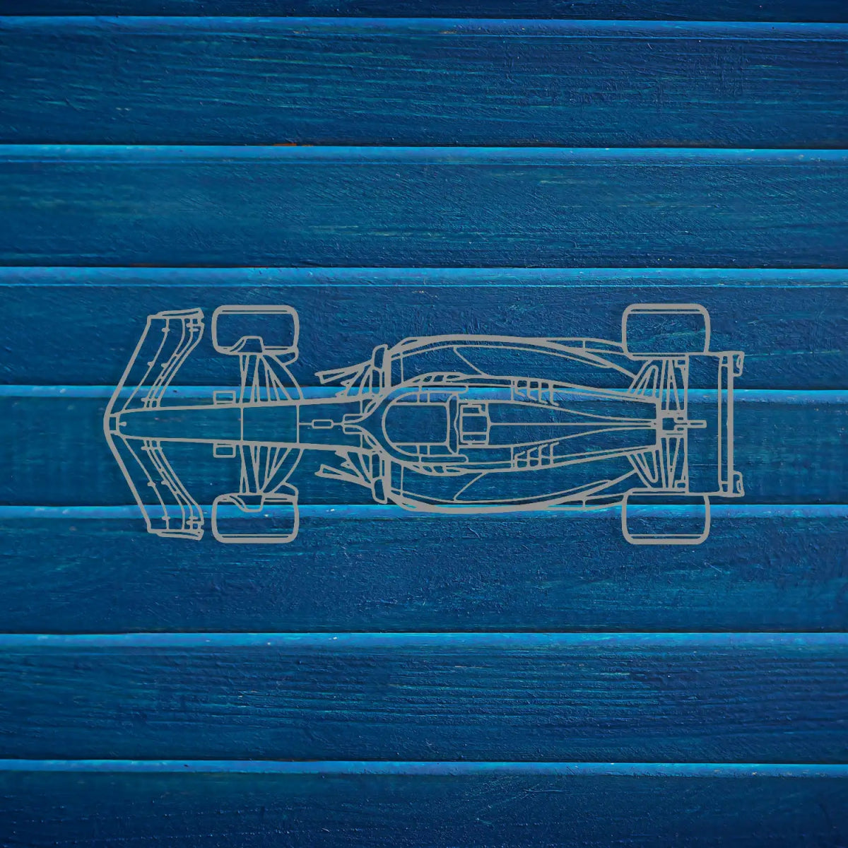 Top View Formula 1 Car Metal Wall Art - Image 8