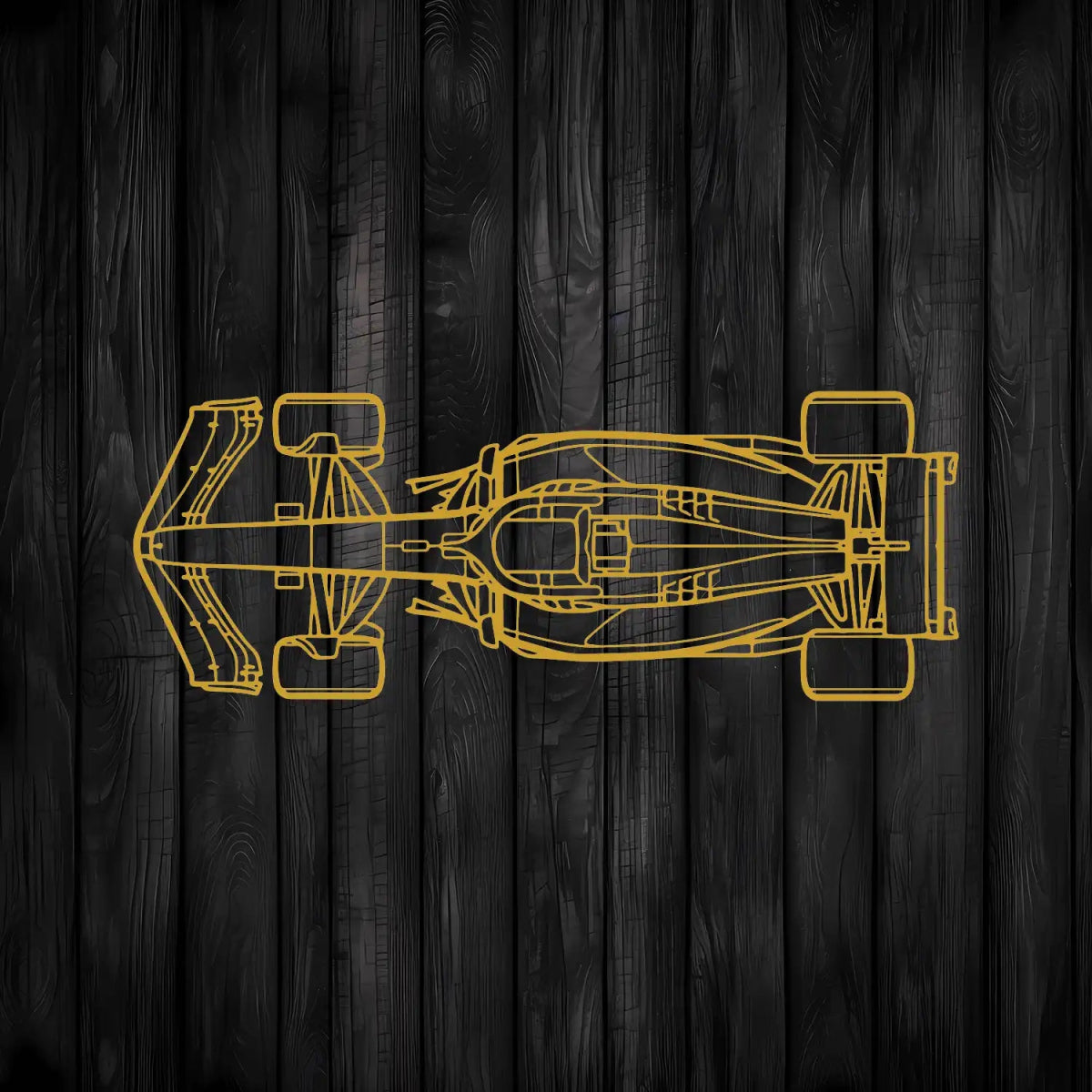 Top View Formula 1 Car Metal Wall Art - Image 7