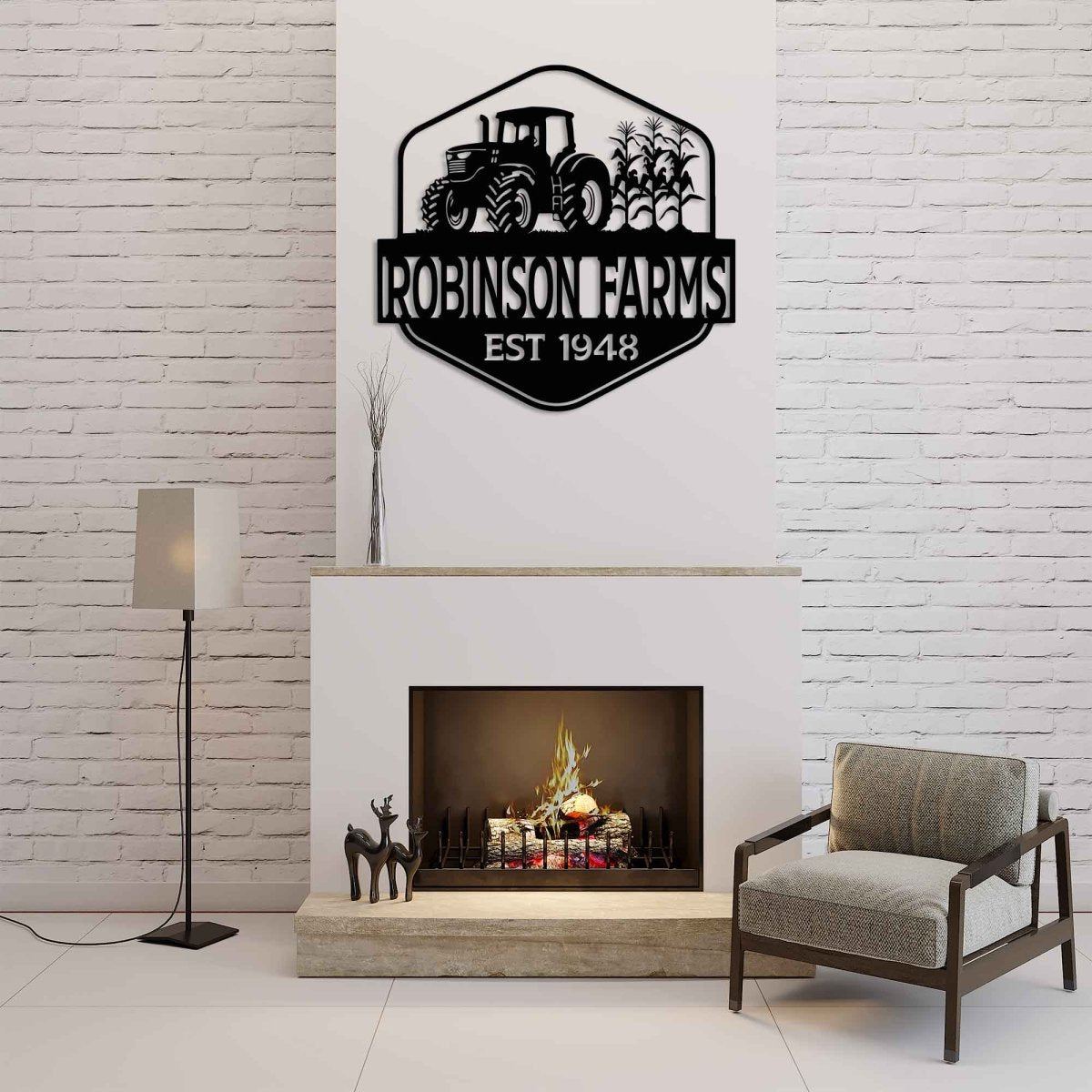 Tractor Metal Sign with Name - Image 2