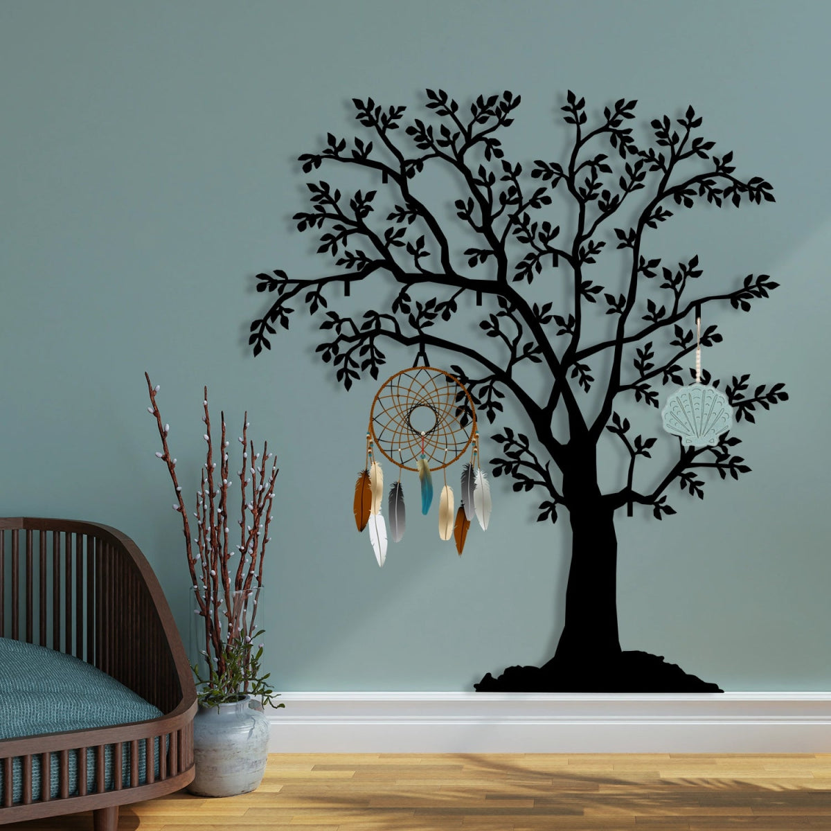 Tree of Life Metal Wall Coat Rack - Image 5