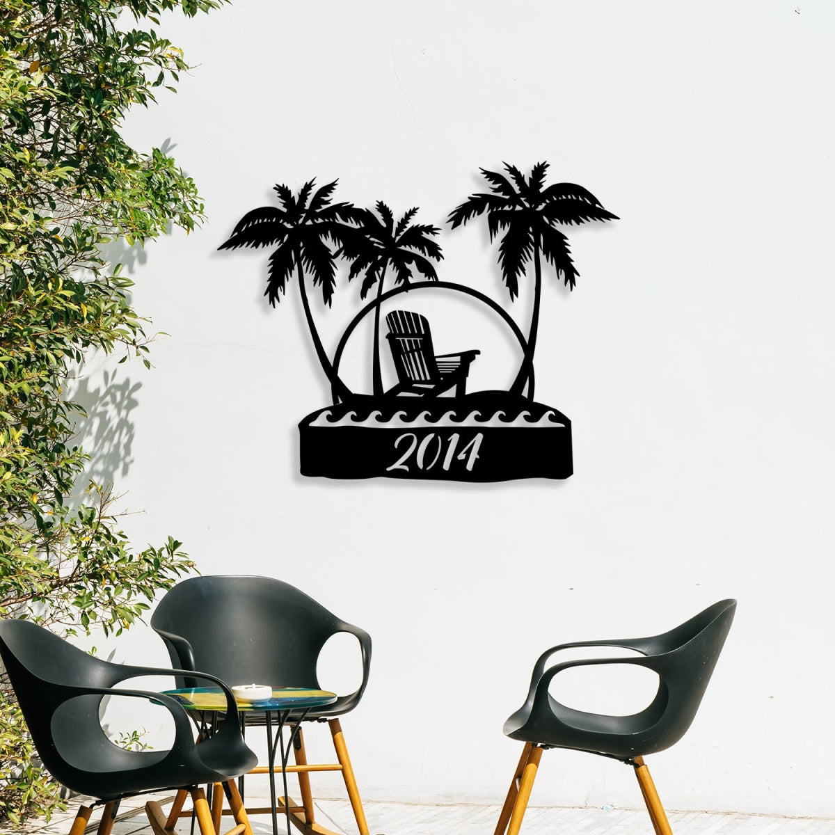 Tropical Palm Metal Garden Sign - Image 6