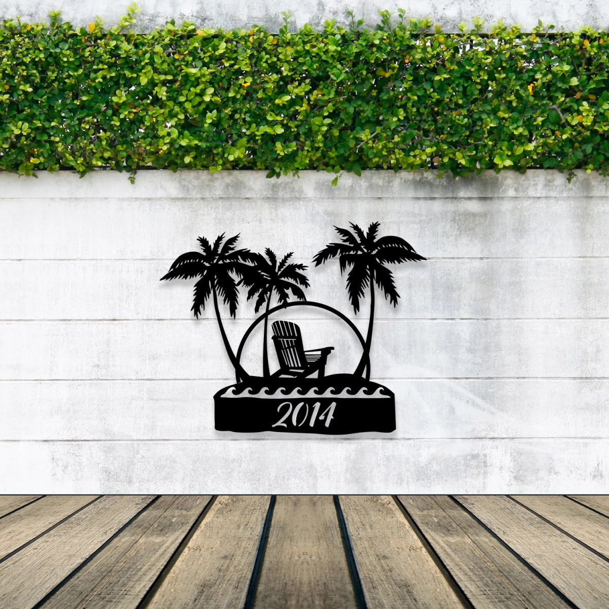 Tropical Palm Metal Garden Sign - Image 3
