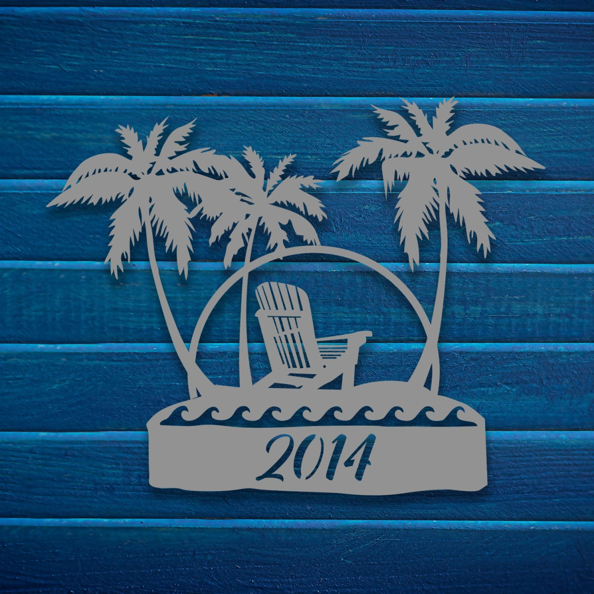 Tropical Palm Metal Garden Sign - Image 8
