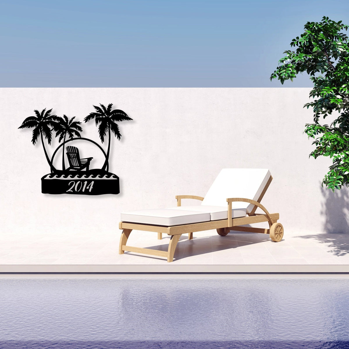 Tropical Palm Metal Garden Sign - Image 5