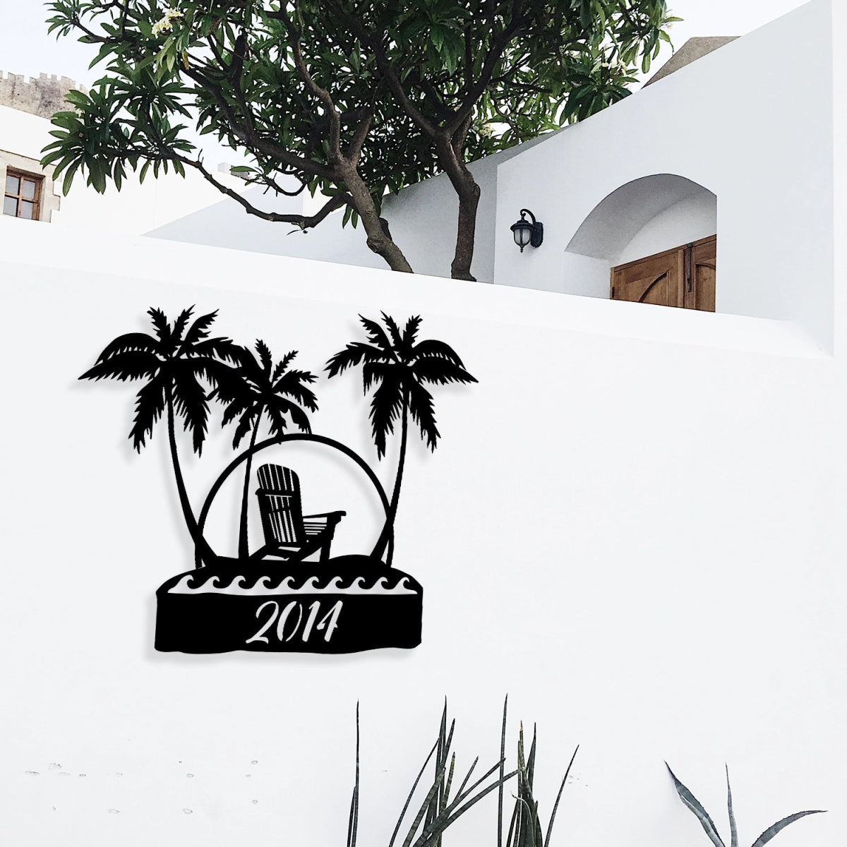 Tropical Palm Metal Garden Sign - Image 2