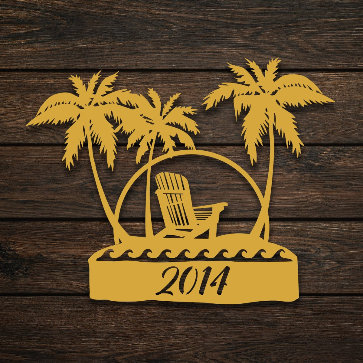 Tropical Palm Metal Garden Sign - Image 7