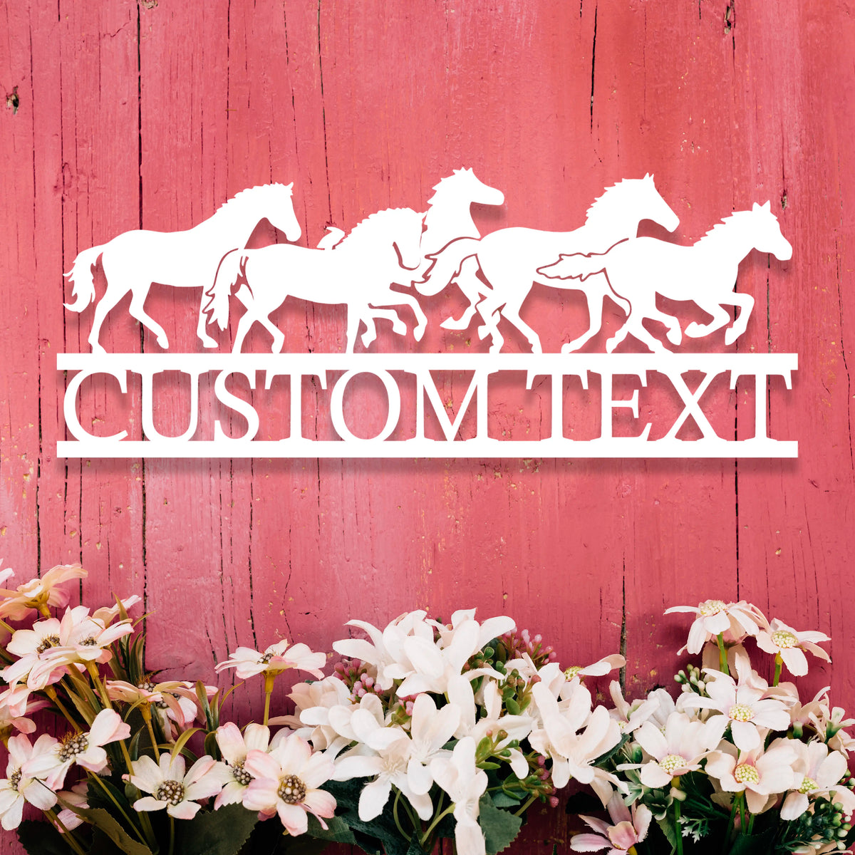 Galloping Horses Custom Metal Garden Sign Decor - Image 9