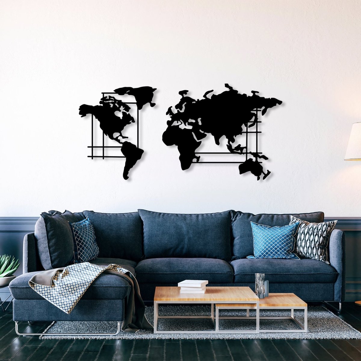 World Map Metal Wall Art - Image 7
