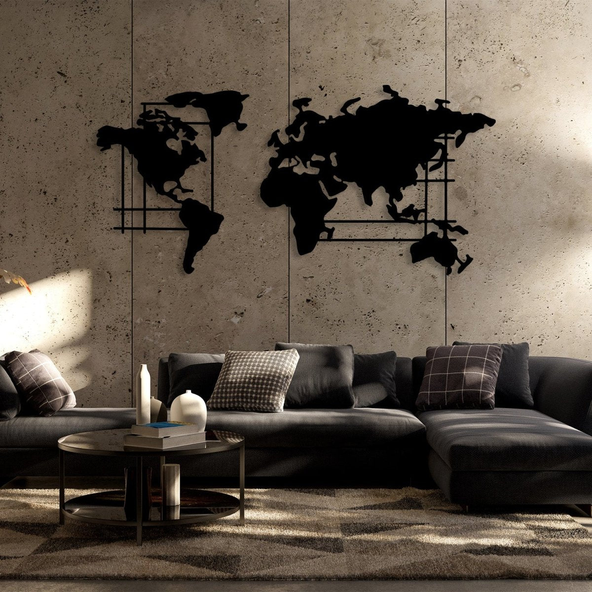 World Map Metal Wall Art - Image 2