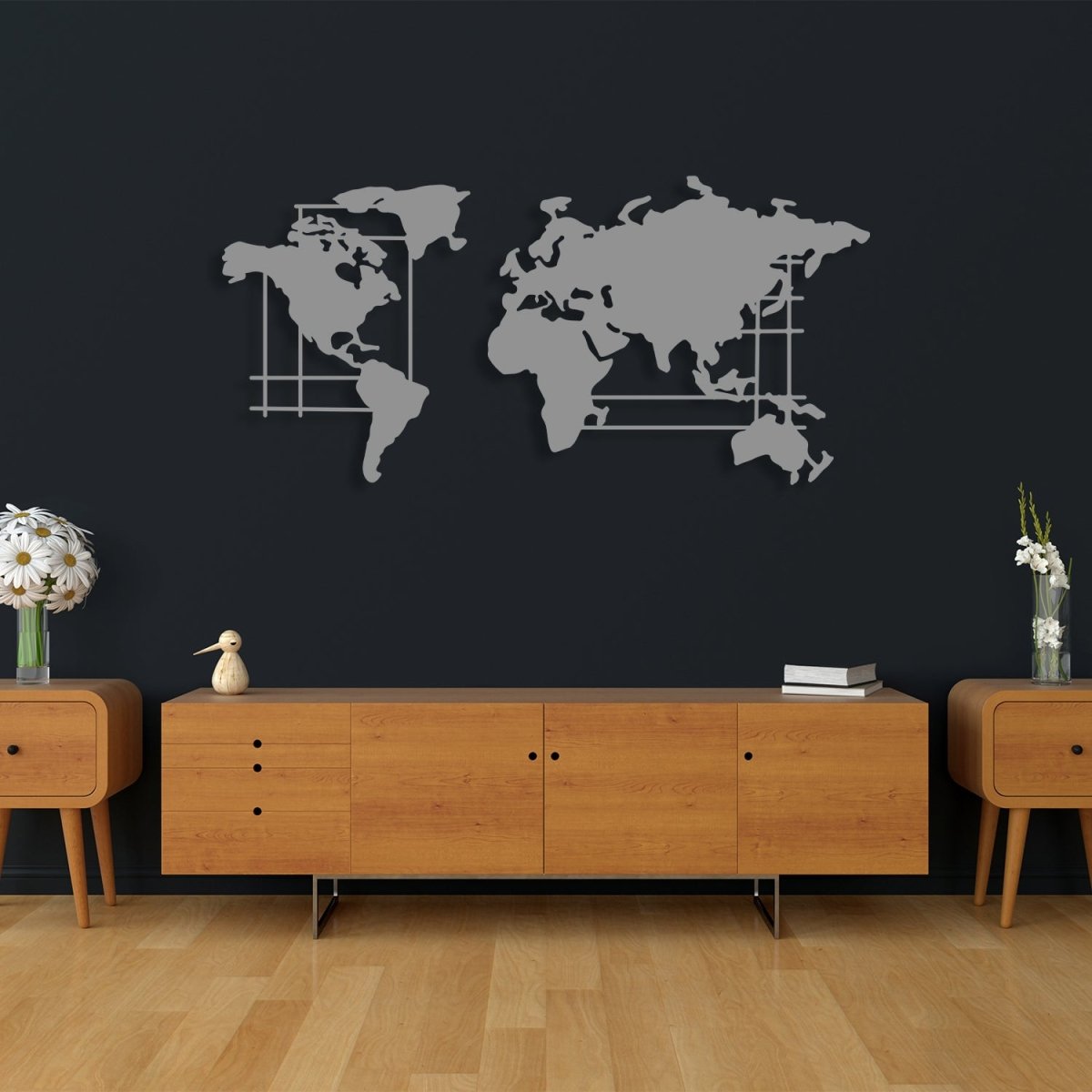 World Map Metal Wall Art - Image 5