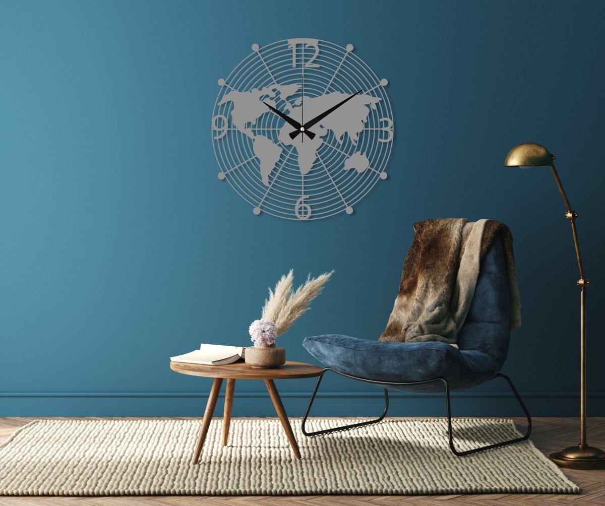World Map Wall Clock - Image 7