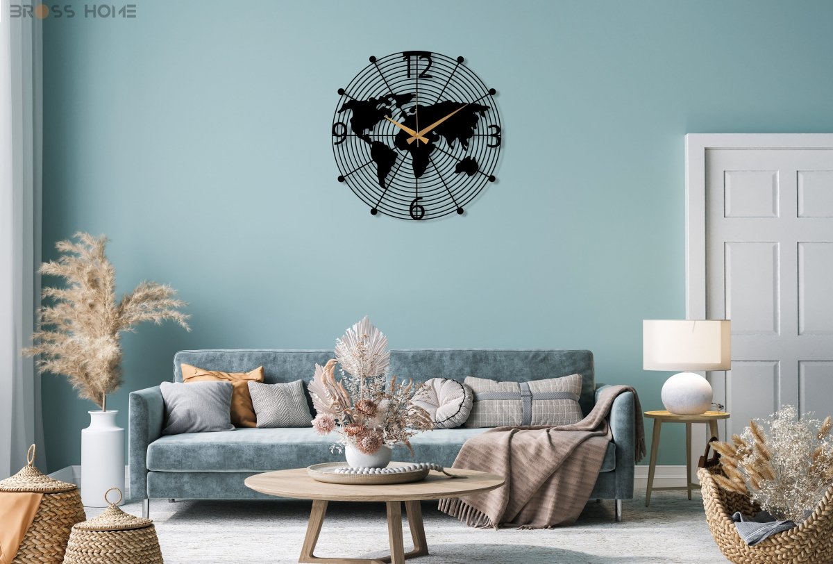 World Map Wall Clock - Image 3