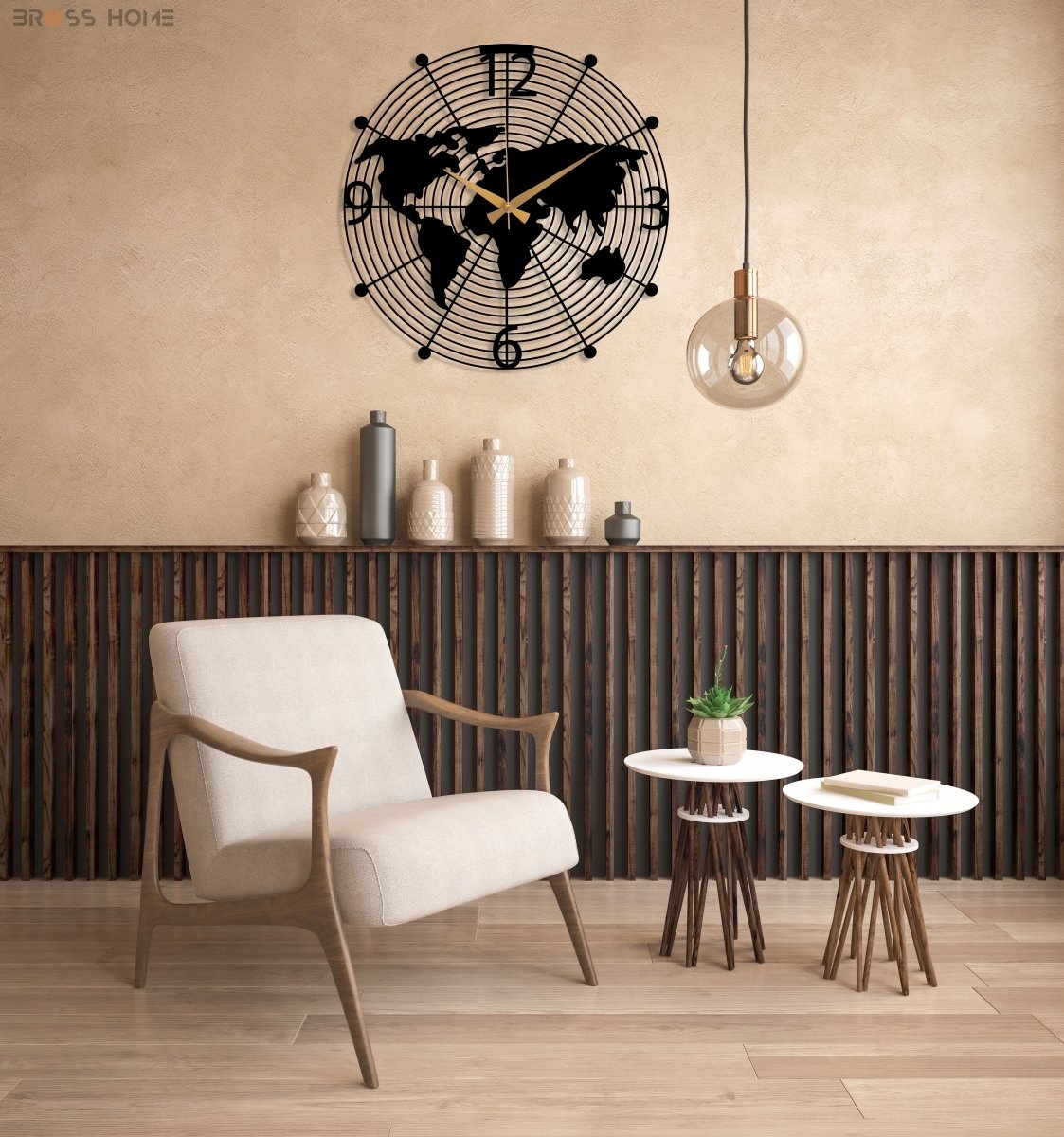 World Map Wall Clock - Image 2