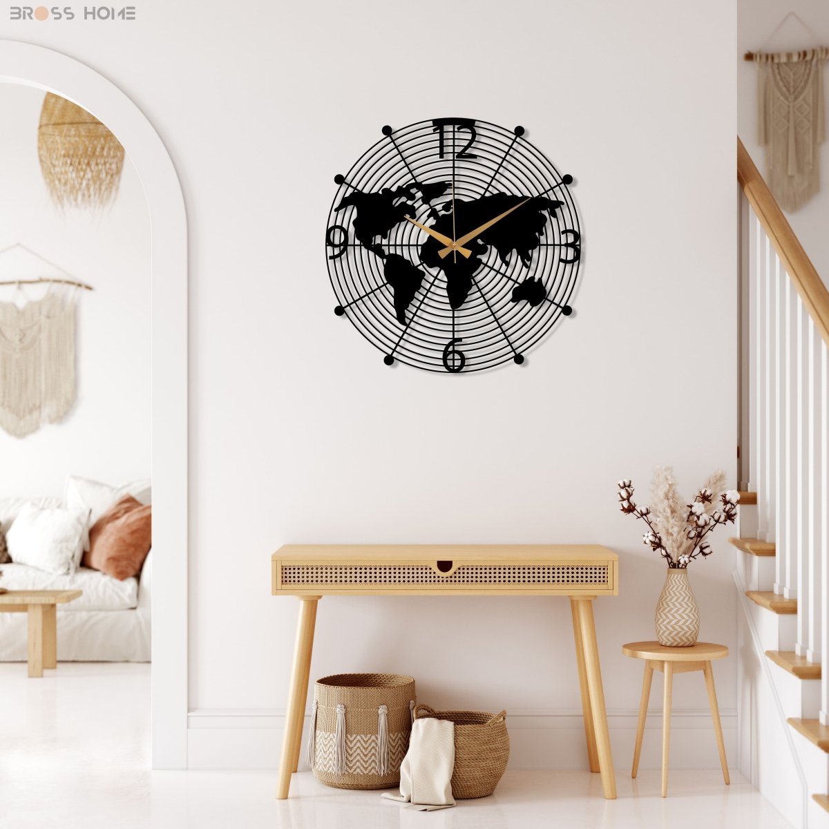 World Map Wall Clock - Image 4