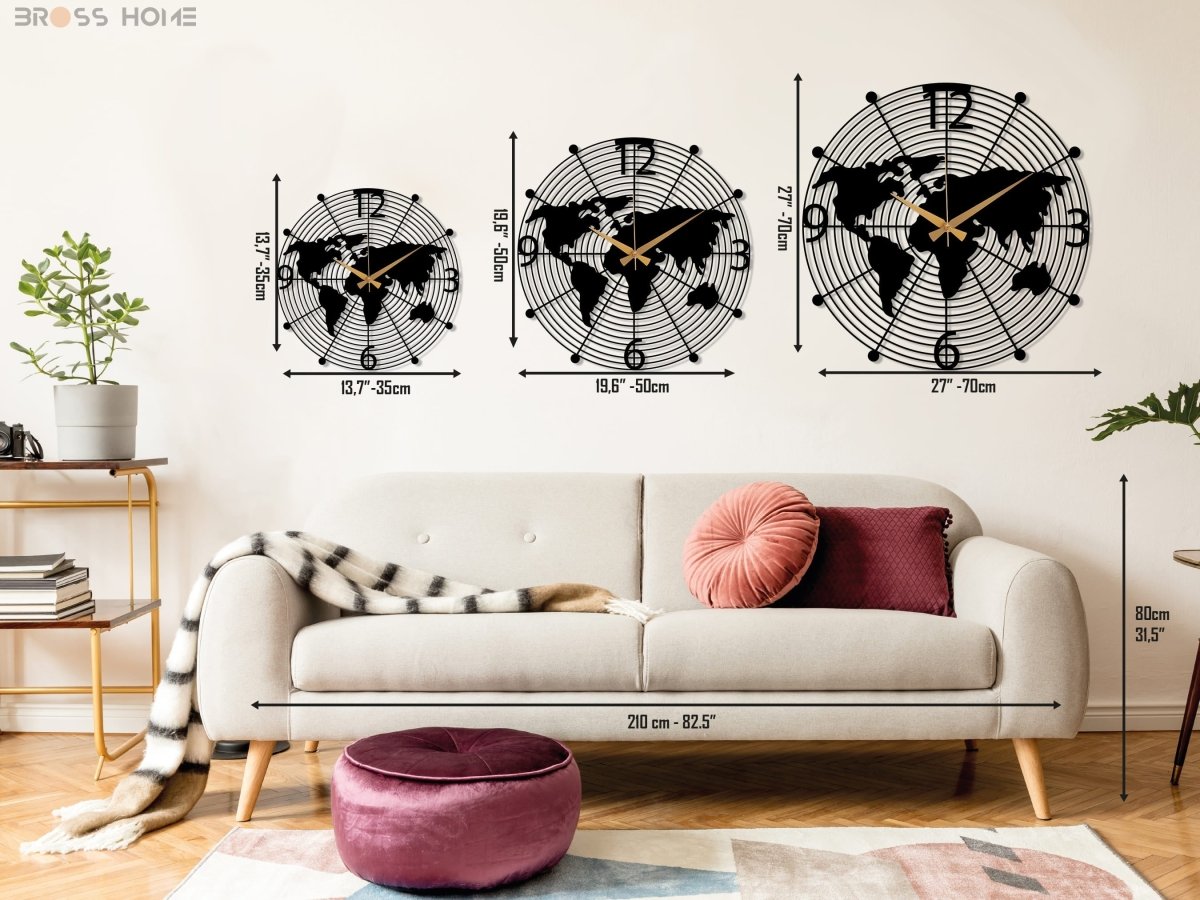 World Map Wall Clock - Image 5