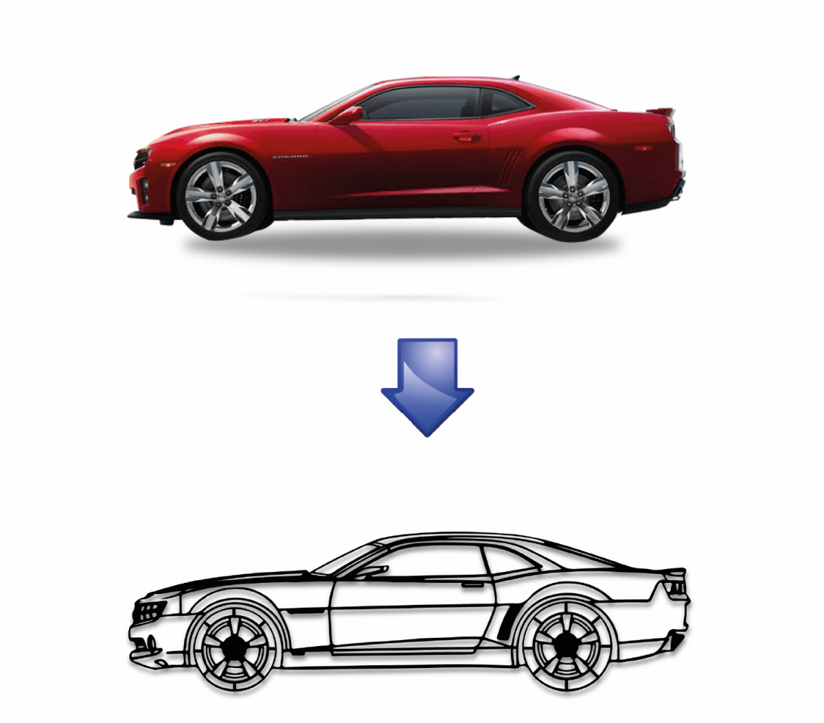 Your Custom Car Silhouette Metal Wall Art - Image 2