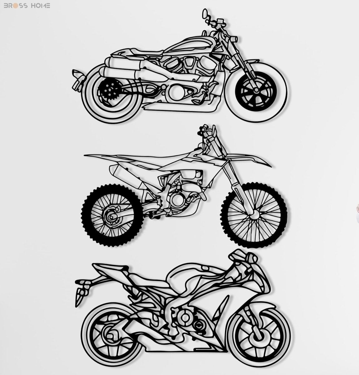 Your Custom Motorcycle Metal Silhouette Wall Art - Image 5